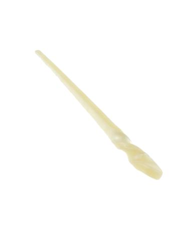 Ladies Marbled Look Swirly Twist Acrylic Chignon Bun Hair Stick Pin (Ivory)