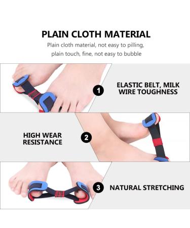 Healifty 12pcs Stretchy Toe Corrector Straps for Bunion Women - Big Hallux Belt with Elastic Band for Foot Exercise - Blue - Buy Online on GoSupps.com