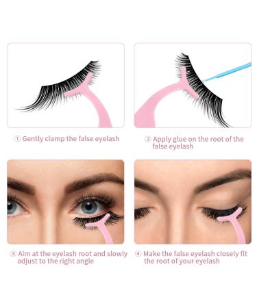 180pcs False Eyelash Kit with 30 Packaging Boxes, Storage Cases, Tweezers, and Brushes - Pink - Buy Online on GoSupps.com