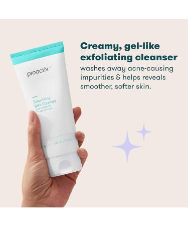 Proactiv+ Smoothing BHA Cleanser 6 oz Unscented Acne Treatment for All Skin Types 1% Salicylic Acid Cleanser with Soothing Aloe - Buy Online on GoSupps.com