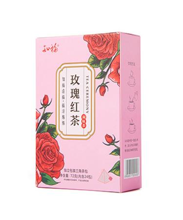 Rose Black Tea Bag 72g254oz 24 Bags Triangle Tea Bag Infusion Tea Aromatic Flower Tea Used to Relieve Fatigue Care for Your Heart and Liver Gifts for Friends