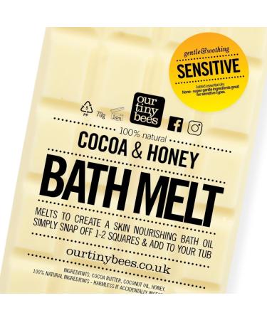 Bath Melt - Unscented Sensitive Skin Bath Oil (24 Uses) - 100% Natural Formula for Eczema, Babies - Our Tiny Bees Skincare - Buy Online on GoSupps.com