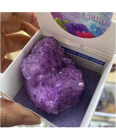 Natural Crystal Rough Crystal Amazing Stone Green Purple Aura Angel Quartz Crystal Titanium Bismuth Silicon Cluster Rainbows Natural Stones and Minerals - Buy Online on GoSupps.com