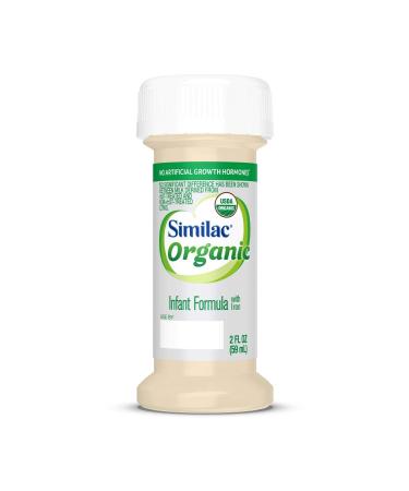 Similac Organic Infant Formula with Iron, Ready to Feed, 2 fl oz bottles (Pack of 48)