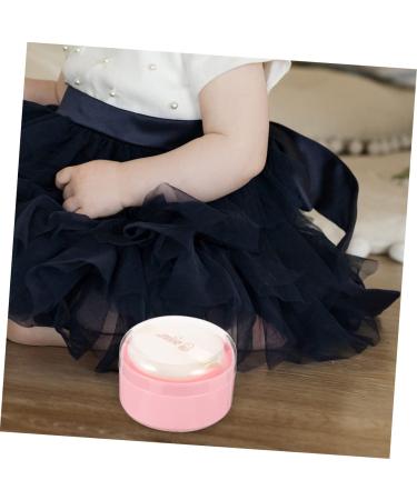 GAFOKI 4pcs Baby Powder Puff Travel Dispenser - Pink Loose Powder Puff Container for After-Bath Use - Buy Online on GoSupps.com
