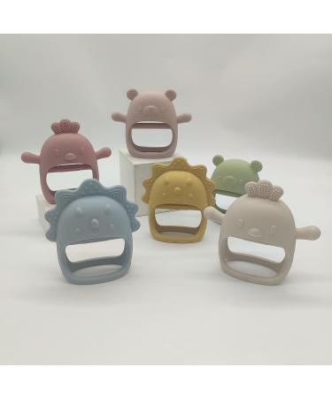 Non-Toxic Beige Animal Shaped Silicone Teething Mitten Toy - Buy Online on GoSupps.com
