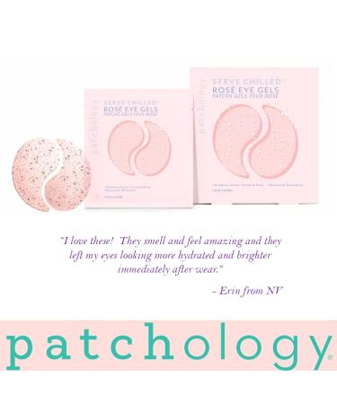 Patchology Serve Chilled Ros Eye Gels with Hyaluronic Acid - Hydrating Under Eye Patches for Dark Circles, Puffy Eyes, and Fine Lines - 5 Pairs - Buy Online on GoSupps.com