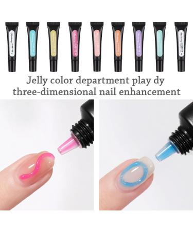 Pigmented Paint Full Coverage DIY Drawing Non Wipe Gel Nail Polish Tube Emboss Painting Polish 5D Pudding Gel - (Color: 08) - Buy Online on GoSupps.com