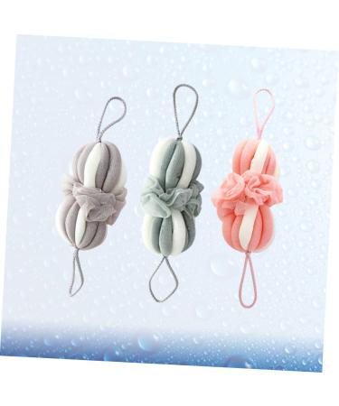 NOLITOY 3pcs Bath Sponges - Exfoliating Loofahs & Shower Scrubs for Adults | Cute Body Wash Pouf - Ideal for All Skin Types - Buy Online on GoSupps.com
