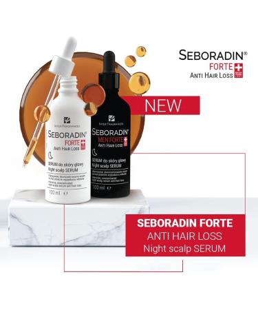 SEBORADIN FORTE Hair Loss Serum for Men Hair Care for Men Hair Growth Serum for Night Caffeine Guarana Vitamins Baldness Remedy 100 ml - Buy Online on GoSupps.com