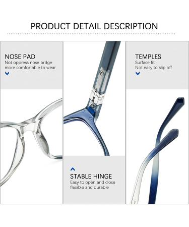 3 Pack Blue Light Blocking Multifocal Reading Glasses with Spring Hinge - 1.50x Magnification - Buy Online on GoSupps.com