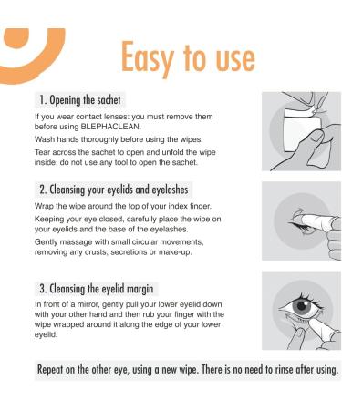 80 Blephaclean Daily Eyelid Wipes - Gentle Cleansing for Blepharitis and Dry Sensitive Skin | Preservative-Free Formula and Soothing Effective Dry Eye Relief | 20 Sterile Wipes x 4 packs - Buy Online on GoSupps.com