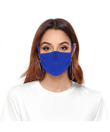 riou Women's Face Mask Fabric Washable Reusable Breathable Dustproof Mouth and Nose Protection Scarf (Blue)
