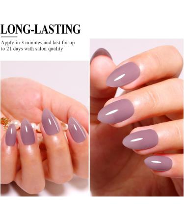 Imtiti Jelly Gel Nail Polish 15ML Light Purple Sheer Jelly Gel Polish Soak Off LED UV Nail Gel Polish Mauve Chiffon Translucent Gel Nail Polish Nail Starter Manicure Salon Kit - Buy Online on GoSupps.com
