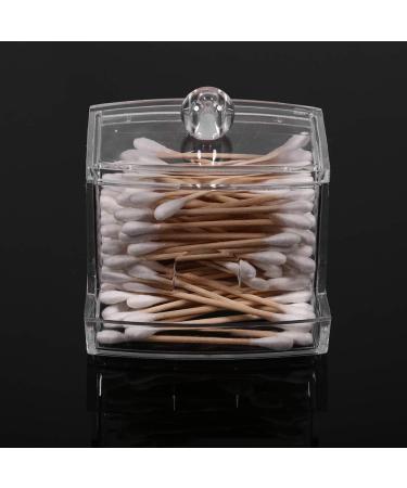 Agatige Clear Plastic Qtip Holder - Stylish Cotton Swab Container with Lid for Q-tips Perfect for Home & Travel - Buy Online on GoSupps.com