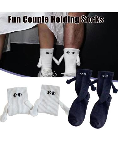3D Doll Couple Socks - Funny Magnetic Novelty Cotton Crew Socks (White, 1pcs) - Buy Online on GoSupps.com