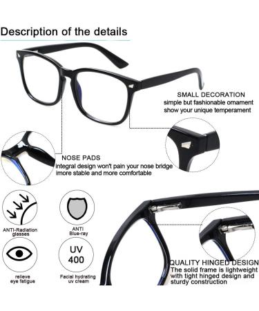 Henotin 2-Pack Multifocus Reading Glasses for Men & Women - Blue Light Blocking Spring Hinge 1.5x Strength - Perfect for Computer Use - Buy Online on GoSupps.com