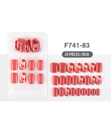 dijiusidy False Nail Perfect Matching Simple to Wear Fingernail Full Coverage Press Type Strong Viscosity Adjustable Paster Type 34 F741 Type 34 F741 - Buy Online on GoSupps.com