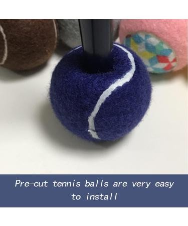 Mxkoso Precut Walker Tennis Balls Heavy Duty Long Lasting Felt Pad Glide Coverings for Chairs Desks Furniture Legs and Floor Protection 2 PCS (Navy Blue) - Buy Online on GoSupps.com
