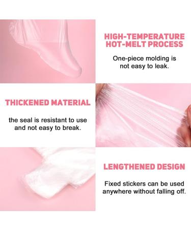 100x Clear Disposable Plastic Boot Covers for Paraffin Baths & Foot Treatments - Ideal for Pedicures & Spa Wax - Buy Online on GoSupps.com