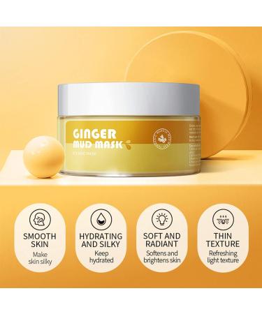 Turmeric Vitamin C Clay Mask & Brush - Clay Face Mask with Aloe - Vegan Mask - Helps Improve Appearance of Dark Spots Blemishes & Scarring (Turmeric Mask-100g) - Buy Online on GoSupps.com