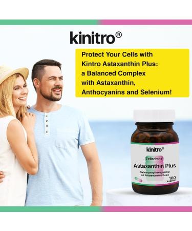 Kinitro Astaxanthin Plus: Premium Vegan Capsule with Astaxanthin Selenium & Blueberry Extract for Optimal Health - 30 Capsules - Buy Online on GoSupps.com