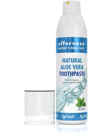 Effervess - Rx Refresh Natural Aloe Vera Toothpaste is a Mint-Flavored Oral Care Product with airless Pump Technology Perfect for Dry Mouth Relief. Developed by a Dentist. - Buy Online on GoSupps.com