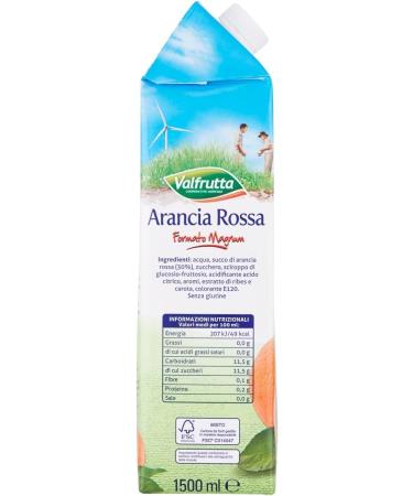  Italian Gourmet E.R. Valfrutta Blood Orange Juice Refreshing Drink Alcohol-free Juice Flavored with Blood Orange 1500 ml + Italian Gourmet Tomato Pulp Box 400 g - Buy Online on GoSupps.com