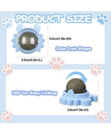 Havenfly 3 Catnip Balls Interactive Cat Toys 360 Rotating Catnip Treats with Storage Lid Effective for Cleaning Teeth and Enhancing Cat's Excitement (3PCS) - Buy Online on GoSupps.com