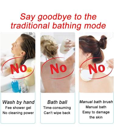 Electric Silicone Shower Brush Kit with 5 Spin Brush Heads | Facial & Body Cleansing Tool | Waterproof & Cordless USB Charge | Back Scrubber for Shower - Buy Online on GoSupps.com