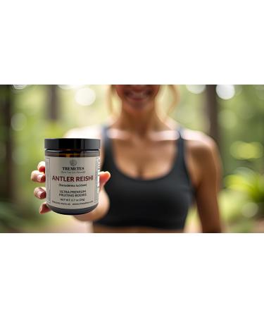 Tremetes Antler Reishi Mushroom Fruiting Body (Ganoderma lucidum) Lab Verified 37.8% Beta-Glucans Adaptogenic Reishi Mushroom Tea Slices for Stress Relief Calm & Vitality Amber Glass Jar - Buy Online on GoSupps.com
