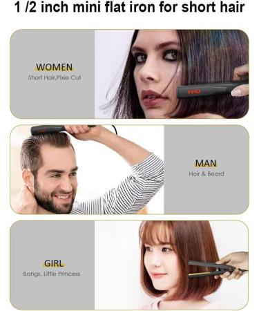 1/2 Inch Mini Hair Straightener for Short Hair & Curls - Portable Ceramic Flat Iron for Travel - Buy Online on GoSupps.com