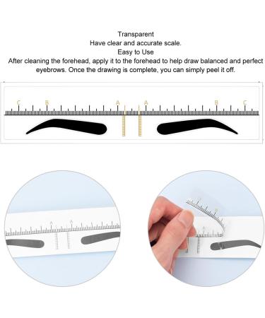 Disposable Eyebrow Stencil Ruler with Adhesive Easy to Use Microblading Template for Eyebrow Shape Design - Buy Online on GoSupps.com