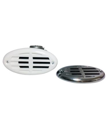 TOTAL MARINE Pactrade Compact Drop in Hidden Electric Horn, White/Silver Grills