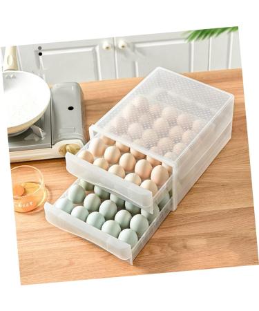 1 pc box Container Household Plastic Trays Transparent Containe Dumplings Double-deck Home re-usable Transparent Color 34X26CM double-deck - Buy Online on GoSupps.com