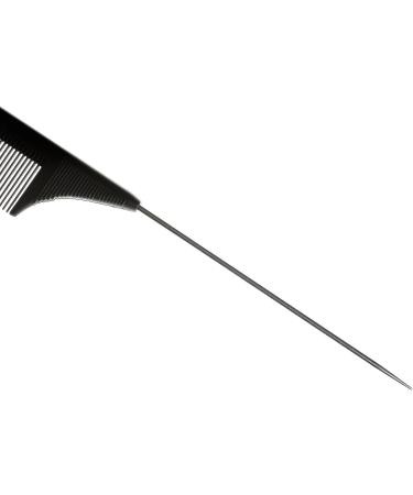 Kobe Professional Carbon Fibre Metal Tail Comb - Fine Teeth, Lightweight, Shatter-Proof, Anti-Static, 230mm Long - Ideal for Backcombing, Weaving, Tinting, Perming & Styling - Buy Online on GoSupps.com