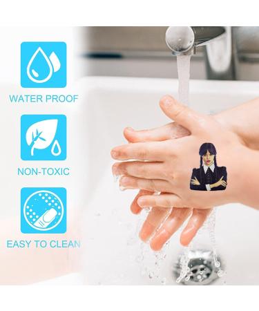 Wednesday Temporary Tattoos Stickers - 20 Sheet Tattoo Stickers for Kids Party Favors & Decorations - Buy Online on GoSupps.com