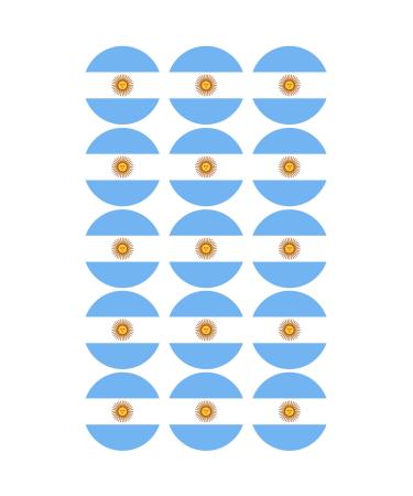 15 x Argentina Flag Edible Wafer or Icing Cupcake Topper Fun Country Party Cake Decorations Perfect For Brownies Cookies Muffins & More! (Edible Wafer Card)