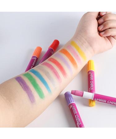 Teinture Capillaire Temporaire 10 Couleurs Craies Colorantes pour Cheveux Marqueurs de Coloration Temporaire Kit de Maquillage Lavable Jouet Amusant pour Adolescents et Adultes pour le Cosplay - Buy Online on GoSupps.com