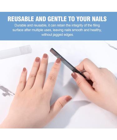 Acrylic Nail Clipper 5 in 1 Kit with Glass Nail File - Professional Manicure Pedicure Set for Nail Gel Polish Removal - Christmas Gift (Black) - Buy Online on GoSupps.com