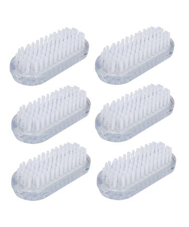 Andux Zone double-sided nail brush hand washing brush cleaning brush plastic MJS-01 (transparent 6 pieces)