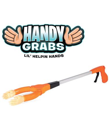 Handy Grabs Reacher Grabber Tool, 20 Inch - Funny Hands That Rotate & Grab Items Big & Small - Picker Upper Aid for Elderly, Handicapped, Adults & Kids