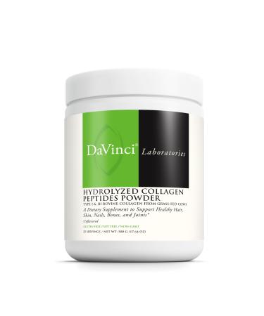 DAVINCI Laboratories Collagen Peptides - Pure Hydrolyzed Bovine Collagen Protein Powder - Gluten-Free Non-GMO Supplement for Bone Joint Skin & Gut Health - Unflavored - 500 g (25 Servings)