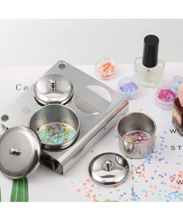 Manicure Container Liquid Powder Cup Crystal Tools Dispensing Container With Lid for Women cup - Buy Online on GoSupps.com