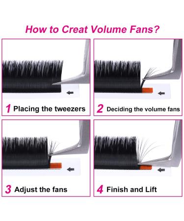 Self-Fan Eyelash Extensions 0.07 C Curl 8mm - Easy Volume Lashes for Stunning Eyes | International Shipping Available - Buy Online on GoSupps.com