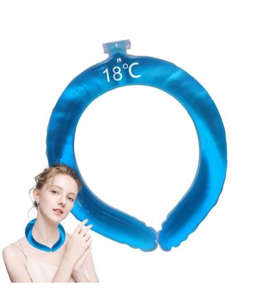 Necks Cooling Tube - Reusable Cooling Neck Wraps for Extreme Heat | Wearable Cold Gel Ice Pack Cooling Neck Wraps Tube Below 18 for Sports Gym Cycling Running Hiking Rowces Three Generations Blue