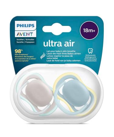 Philips Avent Ultra Air Pacifier Set 18+ Months - 4 Pieces with Sterilization Box | International Shipping Available - Buy Online on GoSupps.com