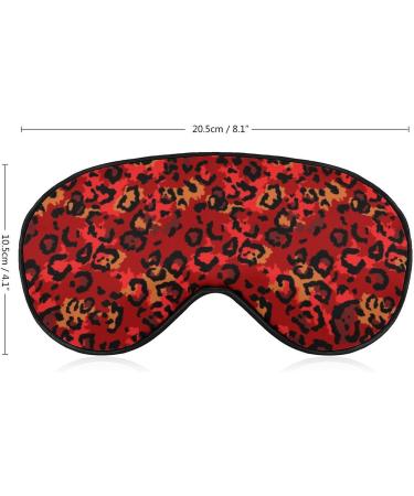 Jaguar Wild Color Leopard Skin Sleep Mask for Women - Adjustable Eye Shades with Elastic Strap | Luxurious Comfort for Travel & Home - Buy Online on GoSupps.com