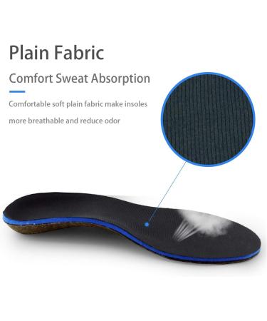 Cork Orthotics Insoles for Women - Neutral Arch Support Full Length Shoe Inserts (Size 7-7.5 Blue) - International Shipping Available - Buy Online on GoSupps.com