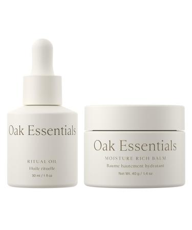Oak Essentials Hydration Heroes Set | 2-Piece Moisturizing Kit with Blue Tansy Ritual Oil & Sea Buckthorn Moisture Rich Balm